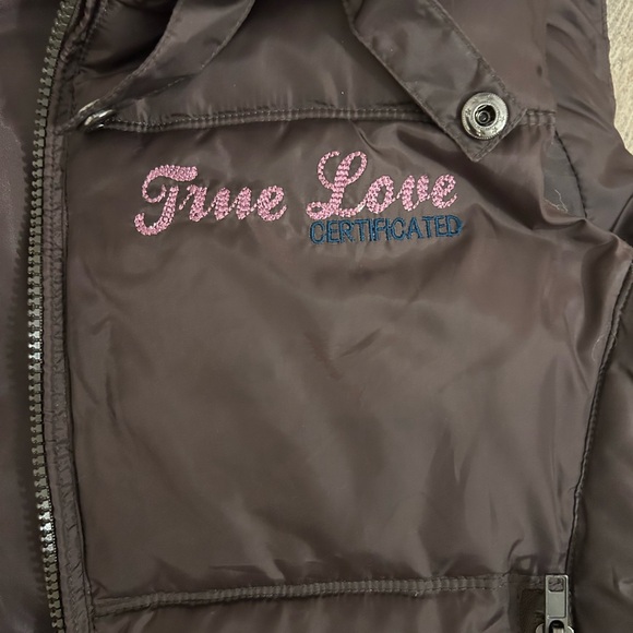 Cozy Fall Chocolate Brown Italian Puffer Vest with Embroidered Logo - Picture 4 of 6